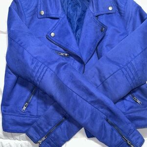 Vibrant Blue Moto Jacket
